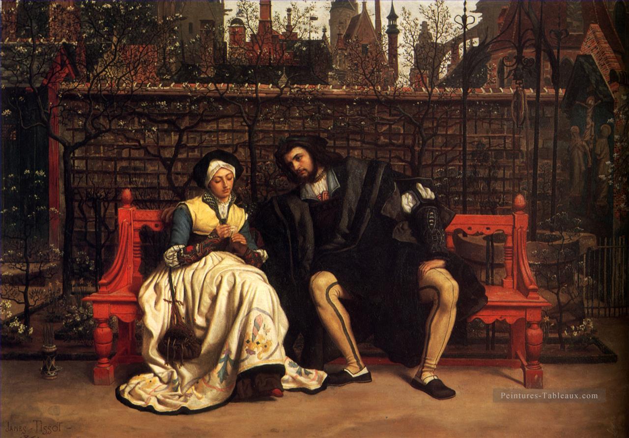 Faust et Marguerite dans le jardin James Jacques Joseph Tissot Peintures à l'huile
